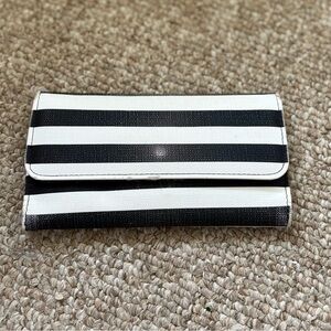 Black and White Striped Wallet